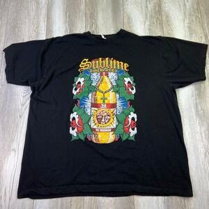 Sublime Shirt Mens 3XL Black 40 Oz To Freedom Bottle Long Beach Reggae Rock Men